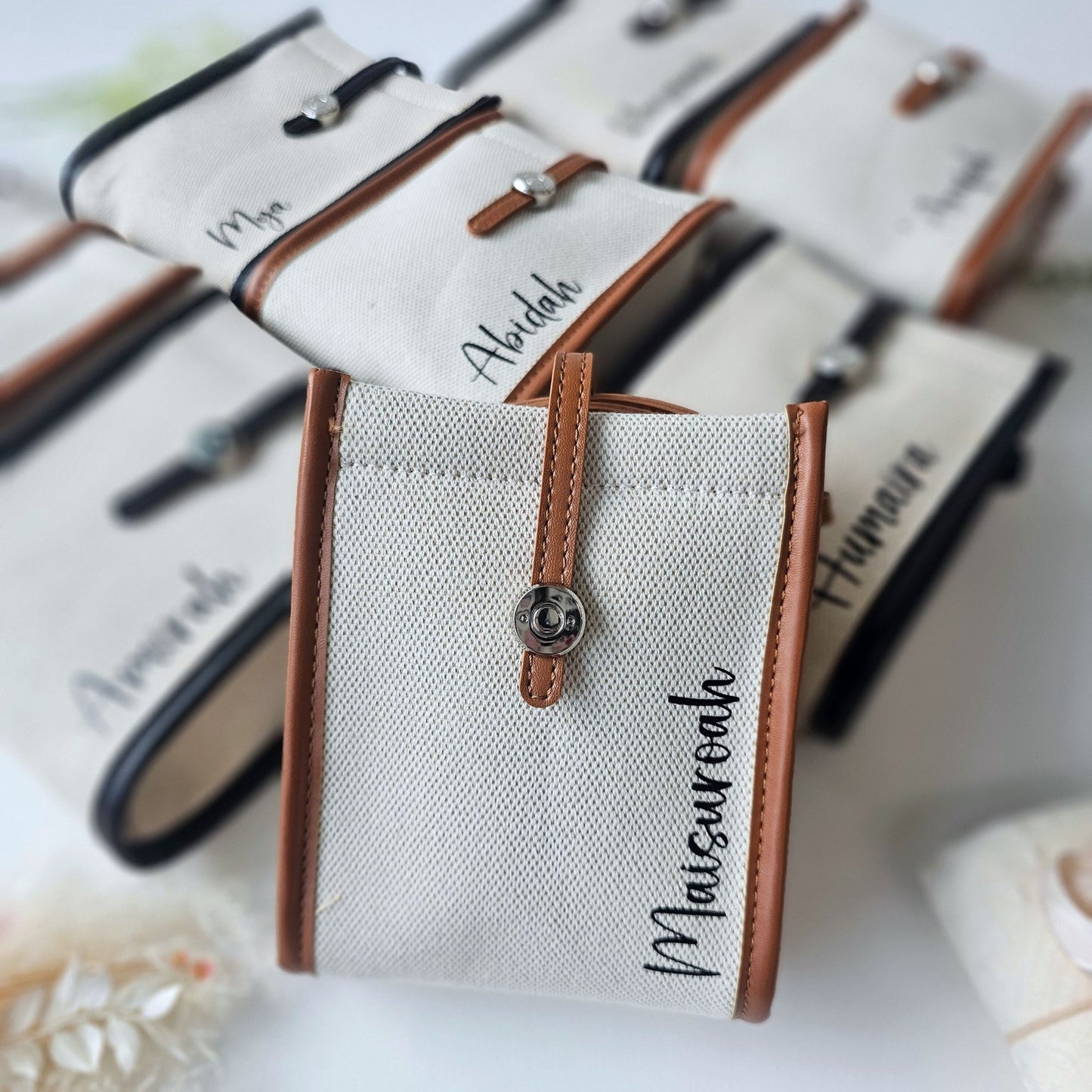 Personalized Retro Canvas Sling Bag