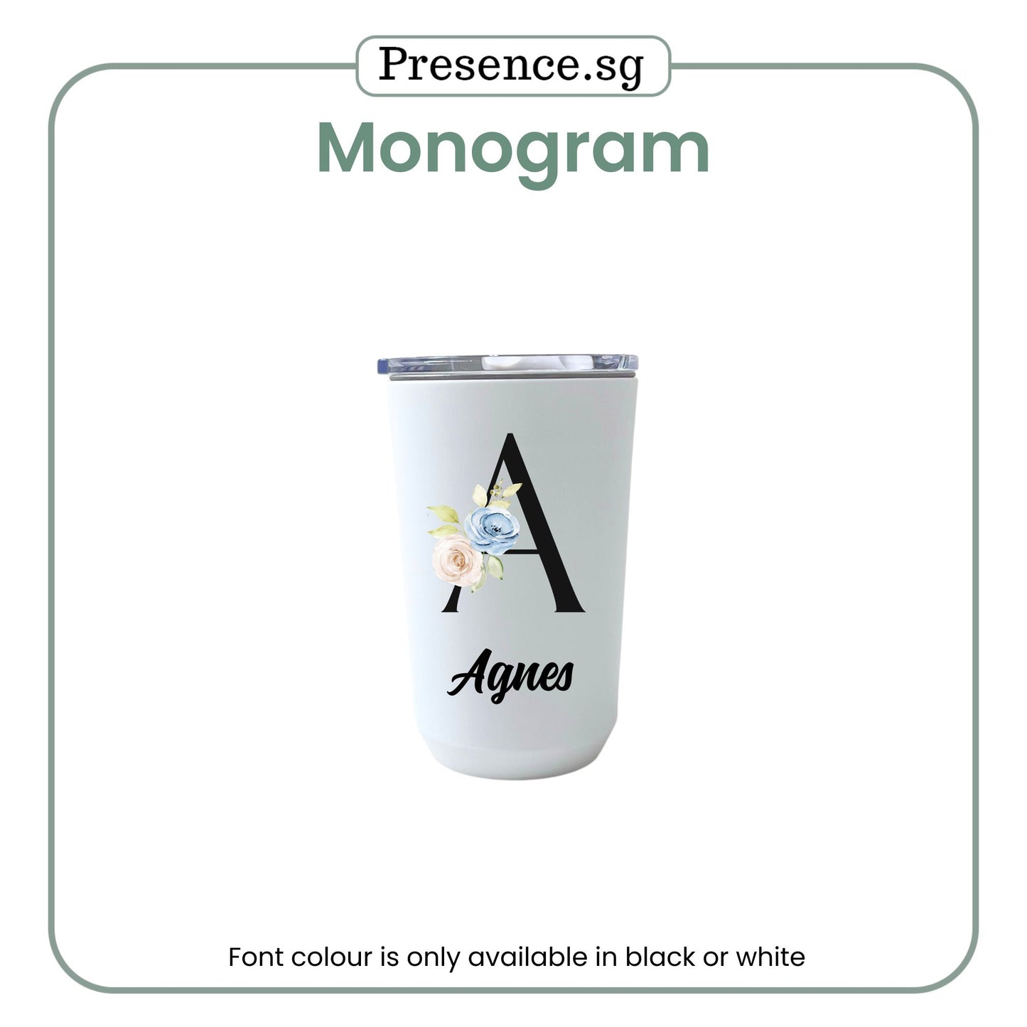 Personalized Coffee Tumbler with monogram