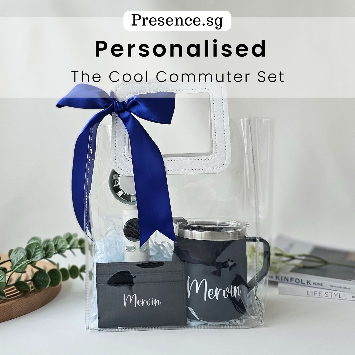 Father’s Day Gift for Him The Cool Commuter Set | Personalised Mug + Mini Handheld Fan