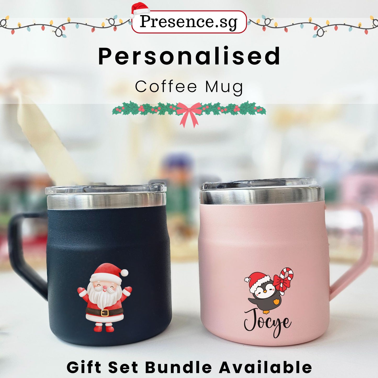 Personalised Christmas Coffee Mug Gift Set