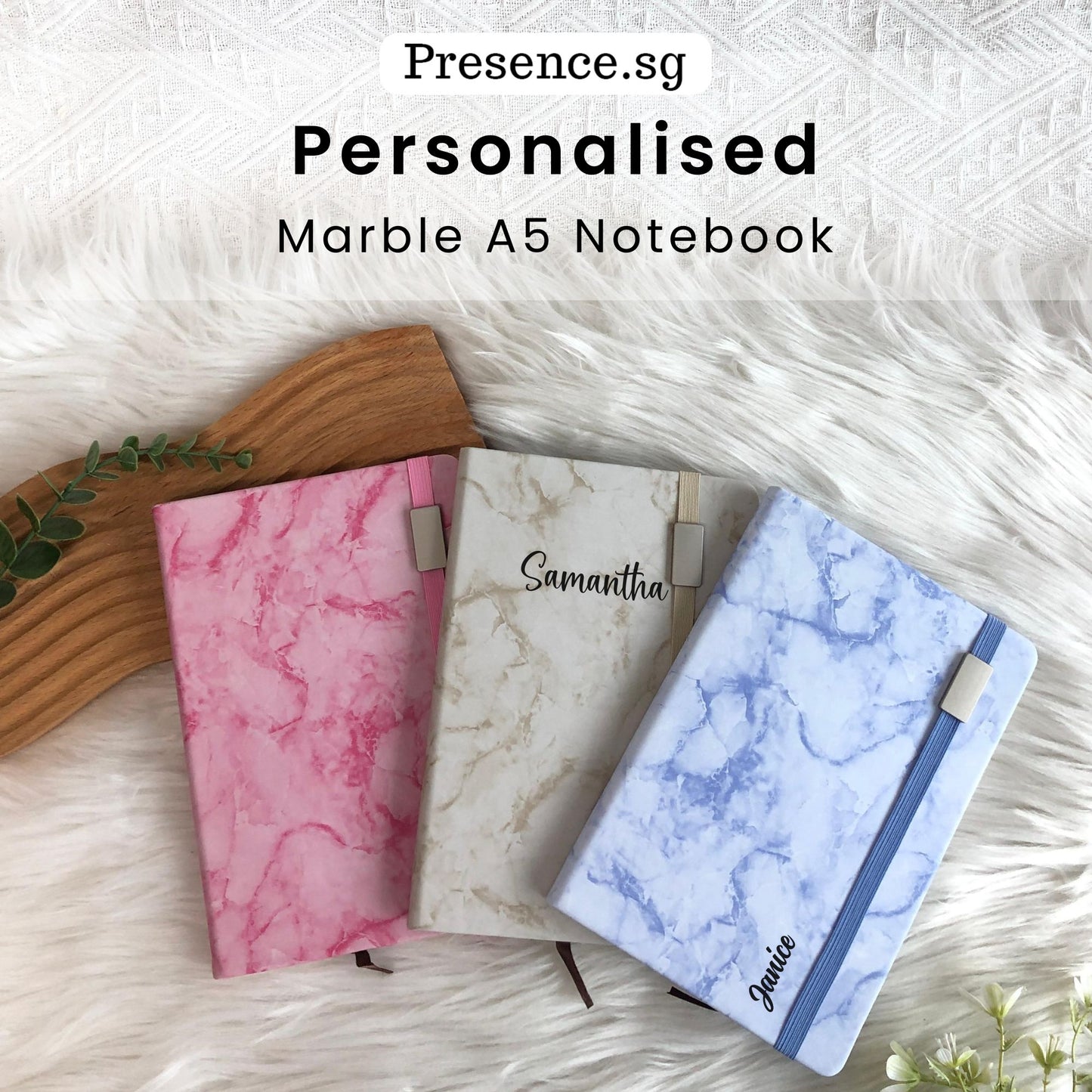 Personalised Marble Notebook A5
