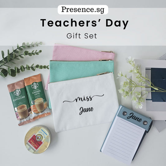 Teachers’ Day Gift Set – Canvas Pouch + Notepad (with Treat Add-on Option)
