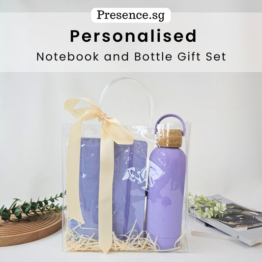 Personalised Notebook and Thermal Bottle Gift Set