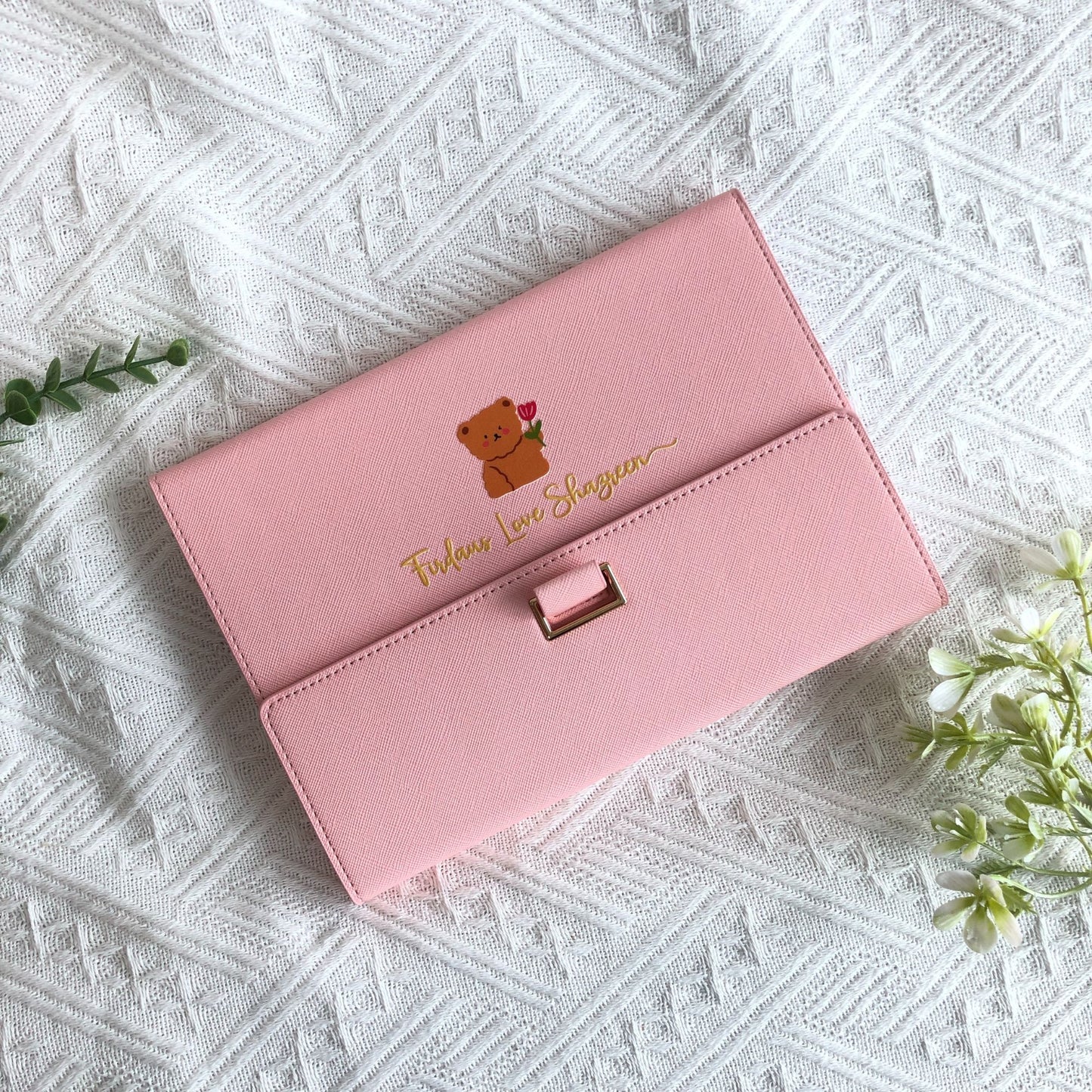 Personalized A5 Saffiano Leather Notebook