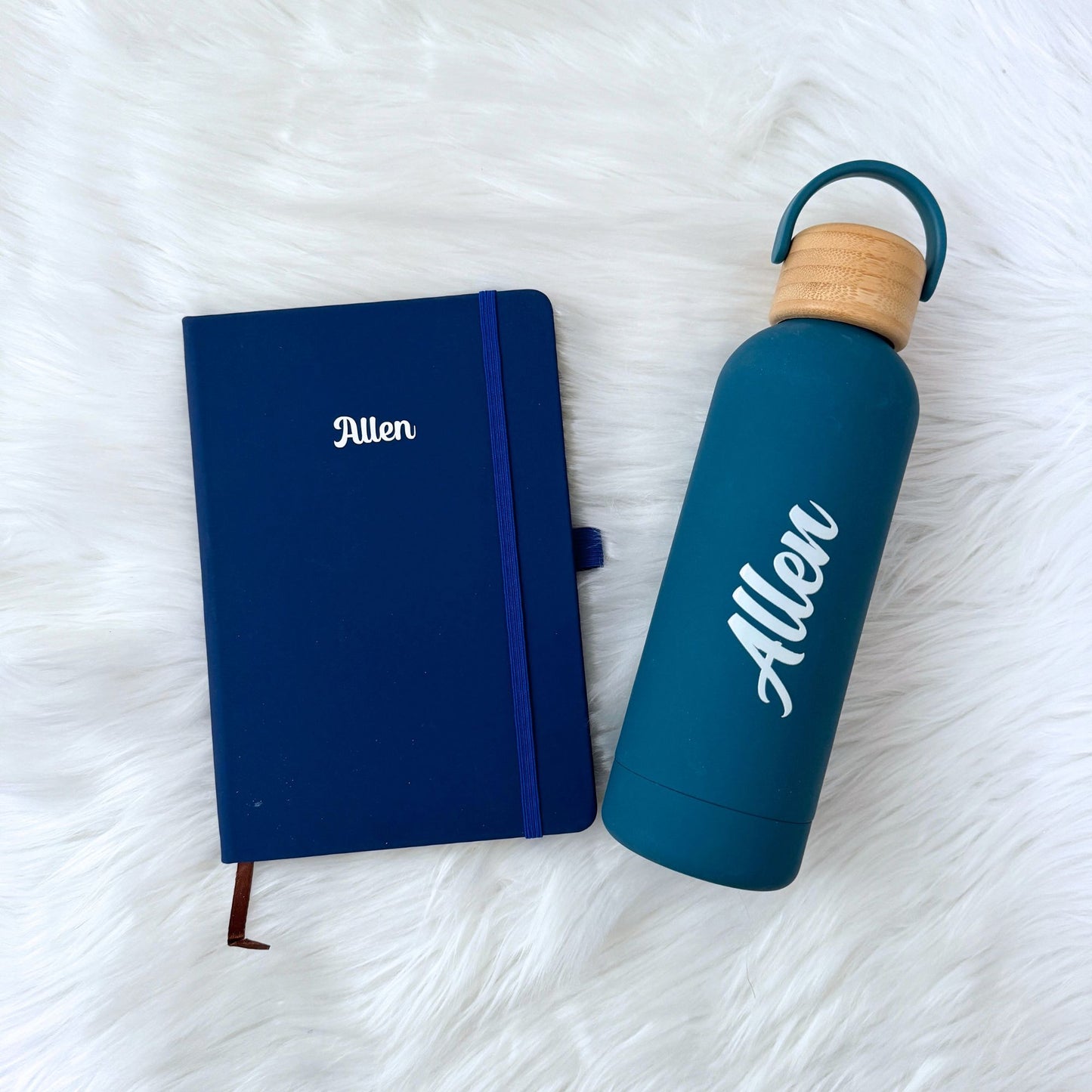 Personalised Notebook and Thermal Bottle Gift Set