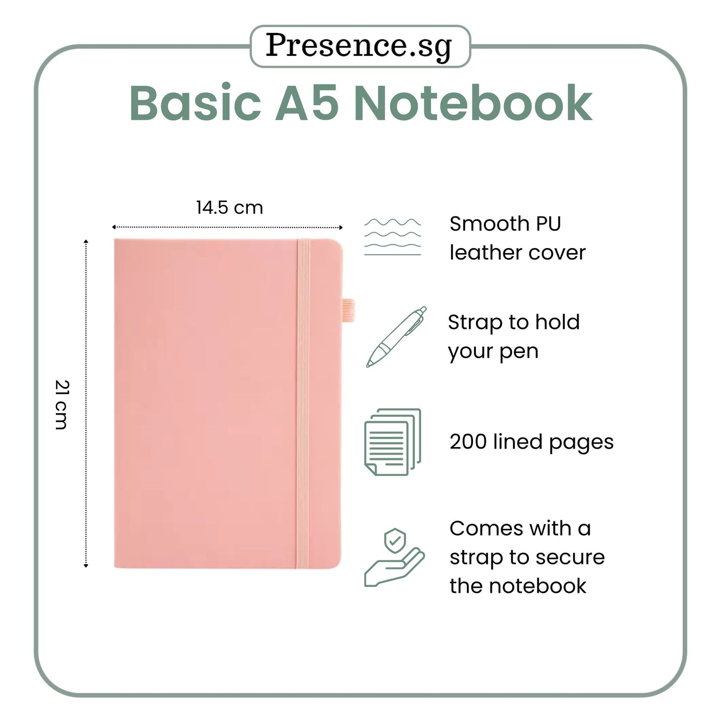 Personalized Basic A5 Notebook with image