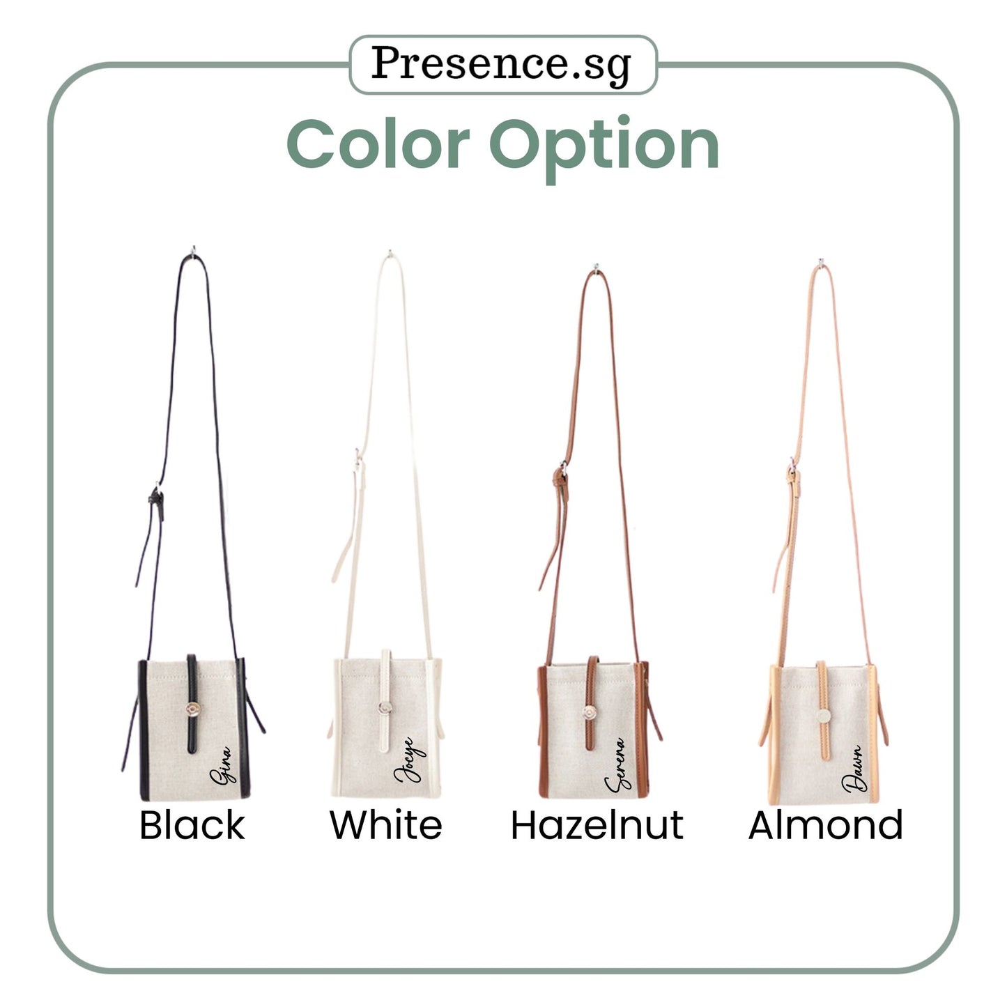 Personalized Retro Canvas Sling Bag