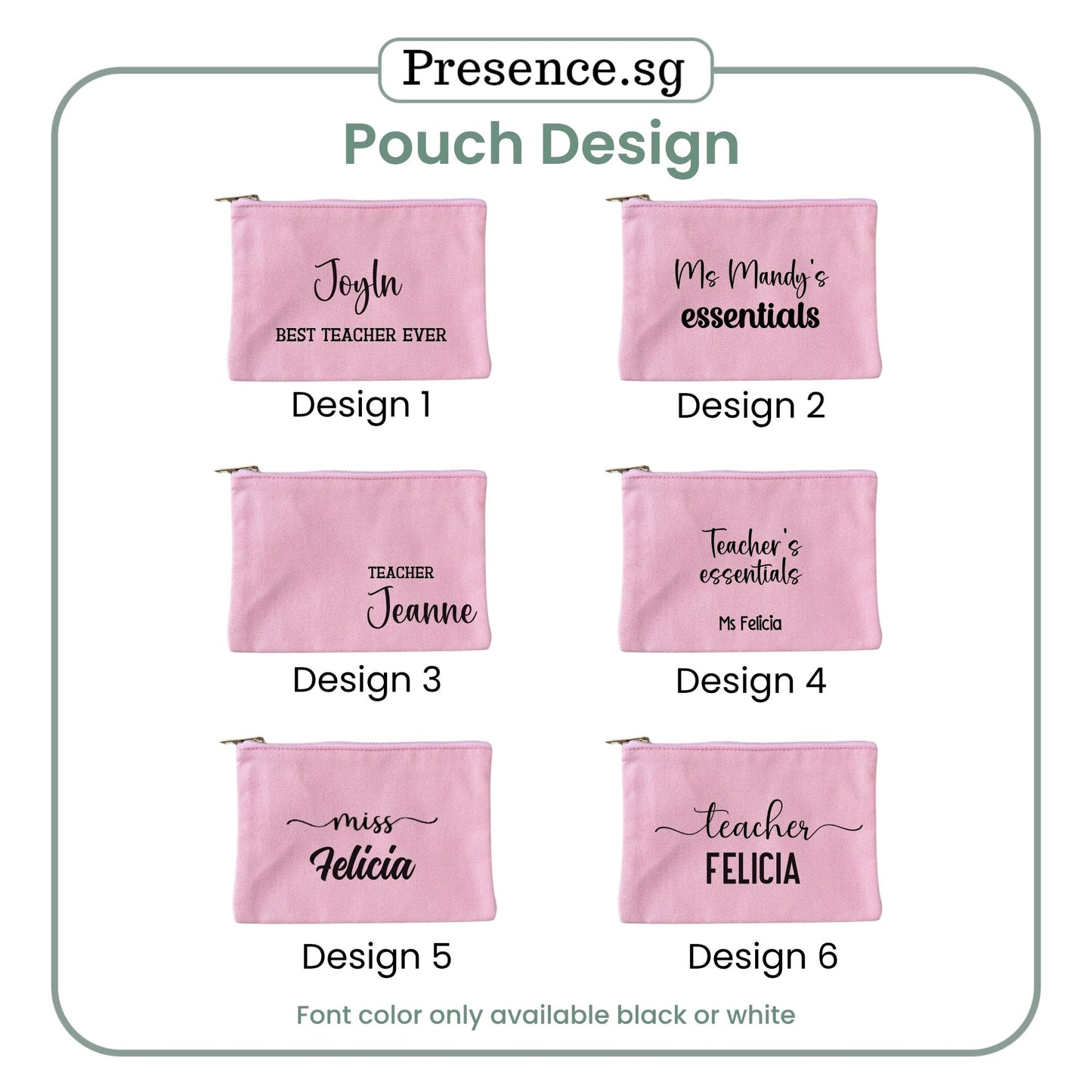 Personalised Teachers’ Day Gift Set – Pouch, Mirror & A6 Notepad