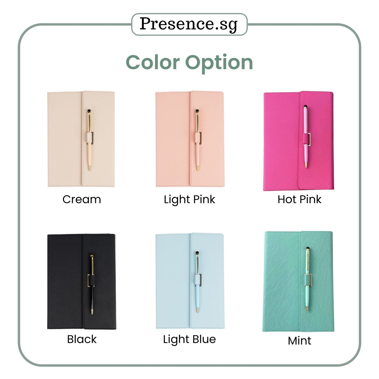 Personalized A5 Saffiano Leather Notebook