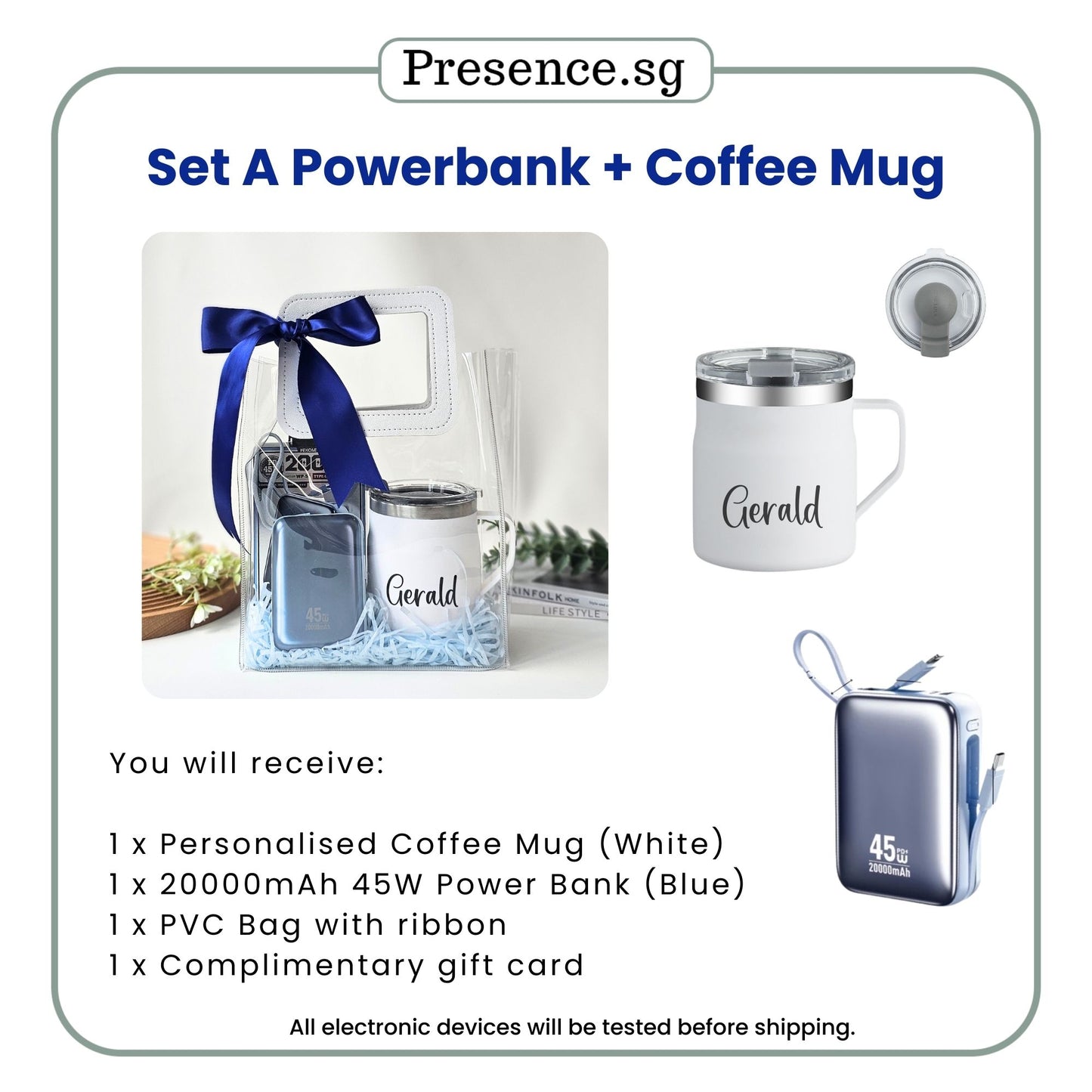 Gift for Him The Everyday Tech Guy Set | Personalised Mug + 20000mAh Power Bank