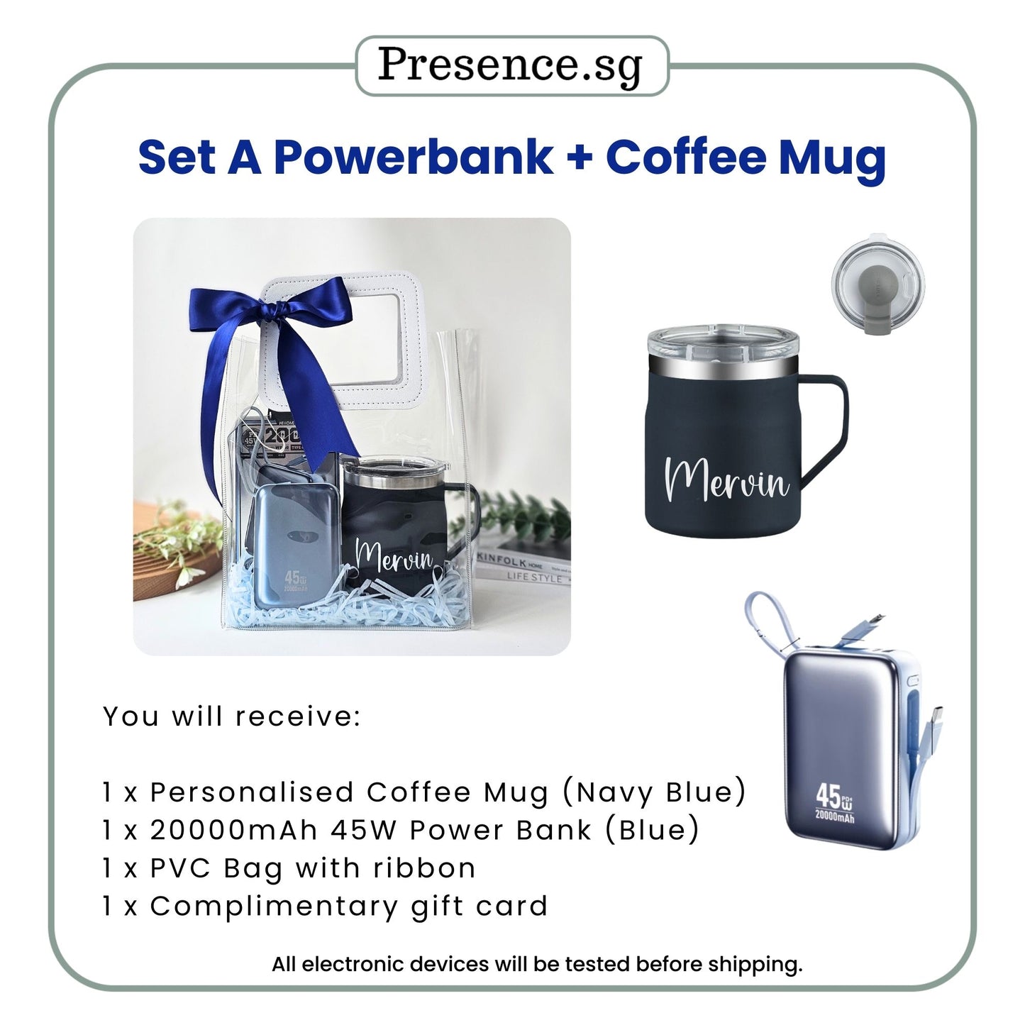 Gift for Him The Everyday Tech Guy Set | Personalised Mug + 20000mAh Power Bank