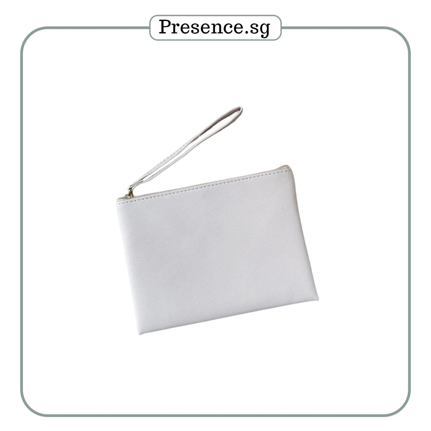 Personalized Leather Wristlet Pouch