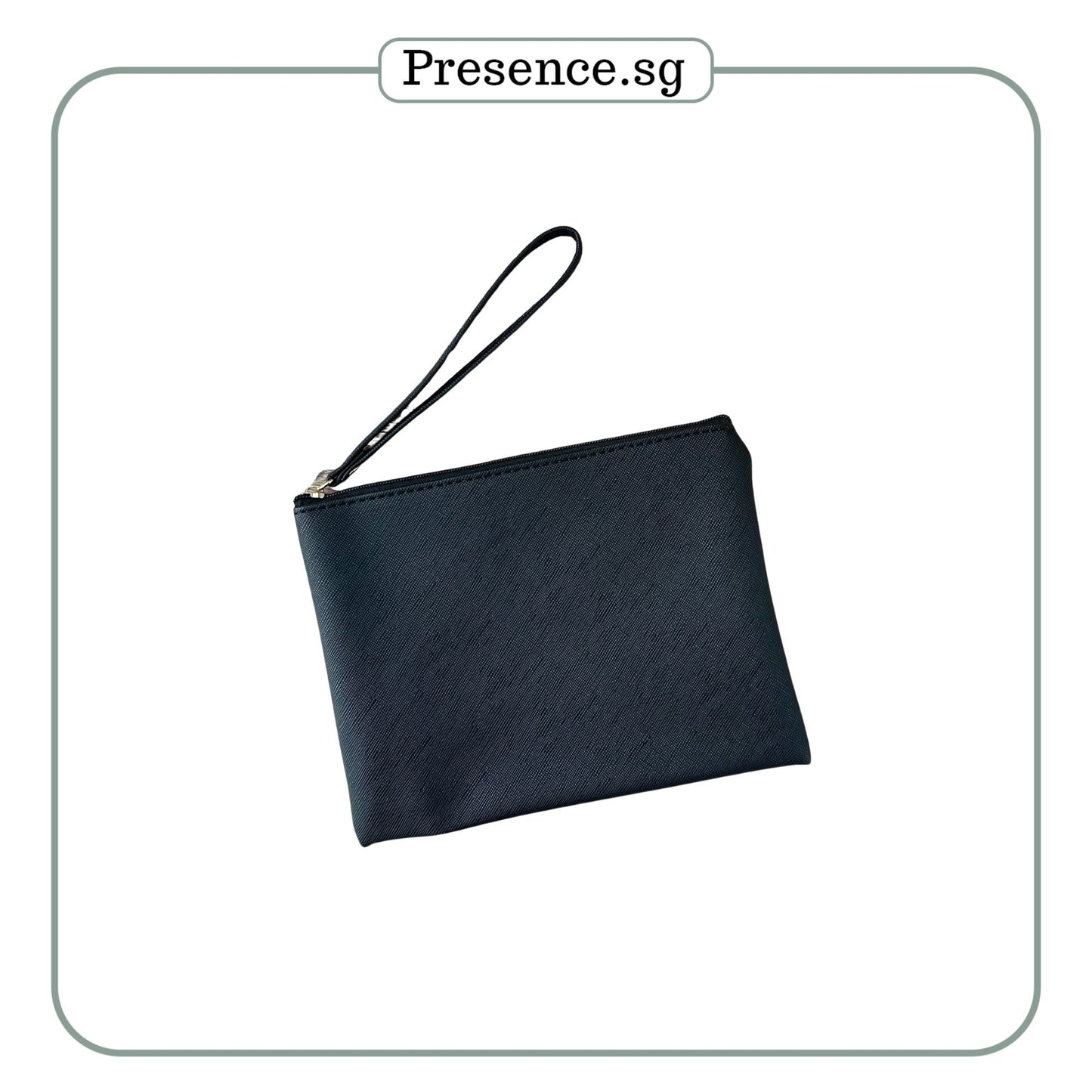 Personalized Leather Wristlet Pouch