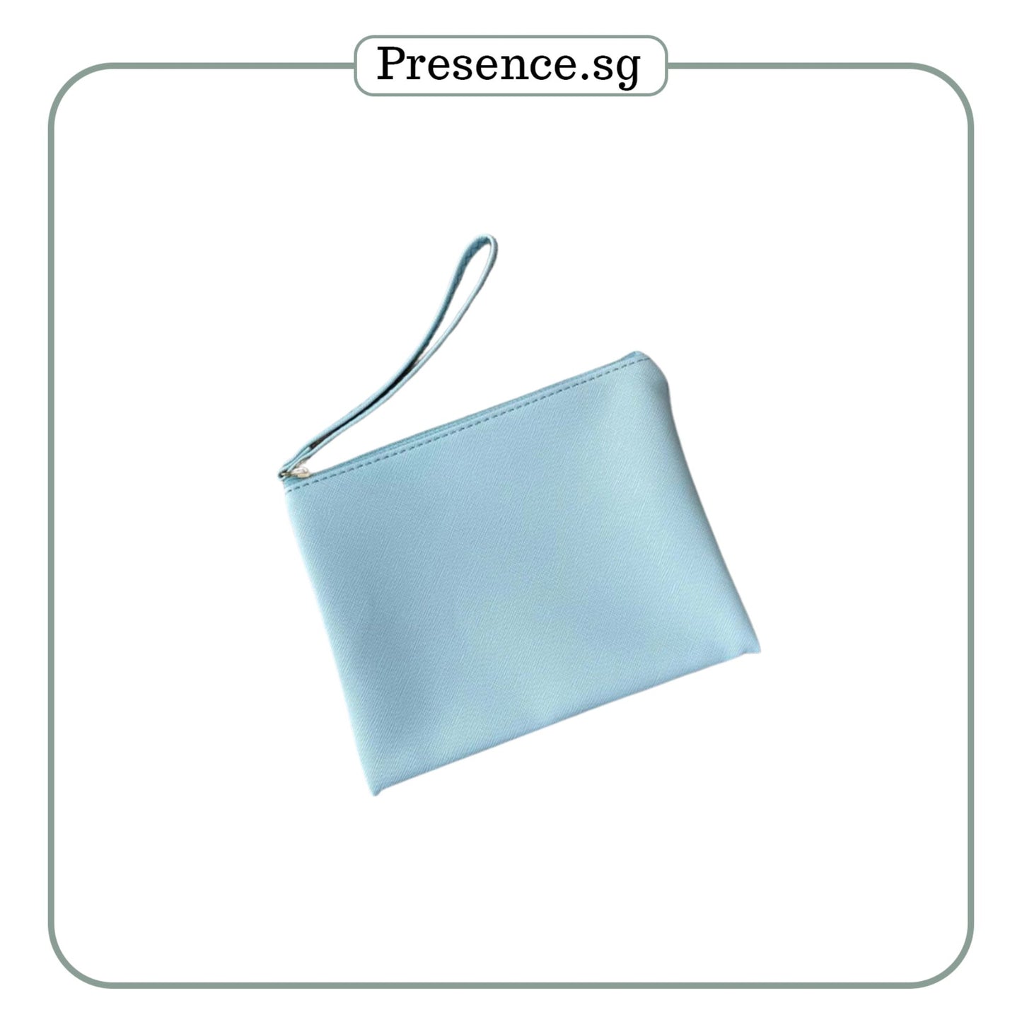 Personalized Leather Wristlet Pouch
