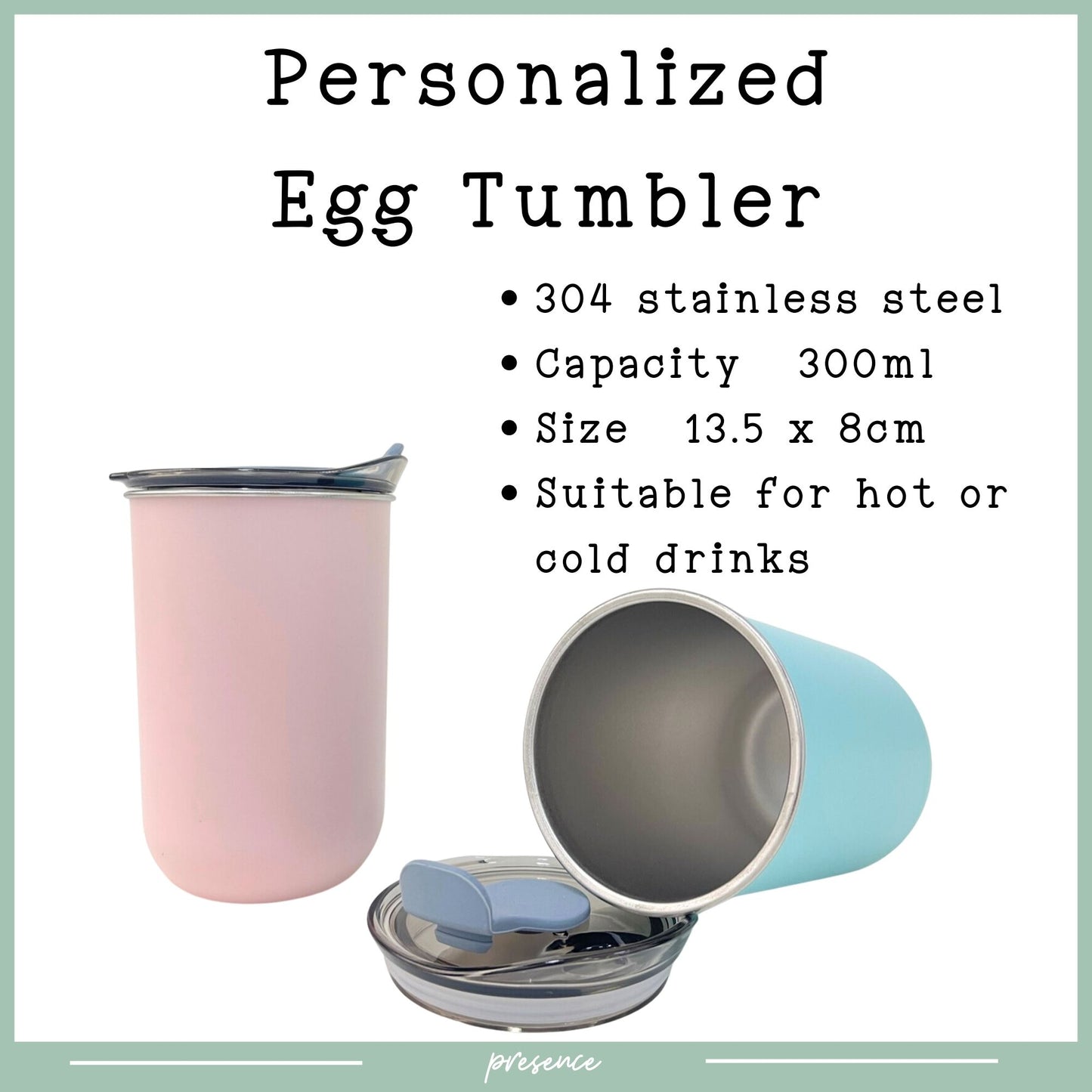 Personalised Christmas Egg Tumbler