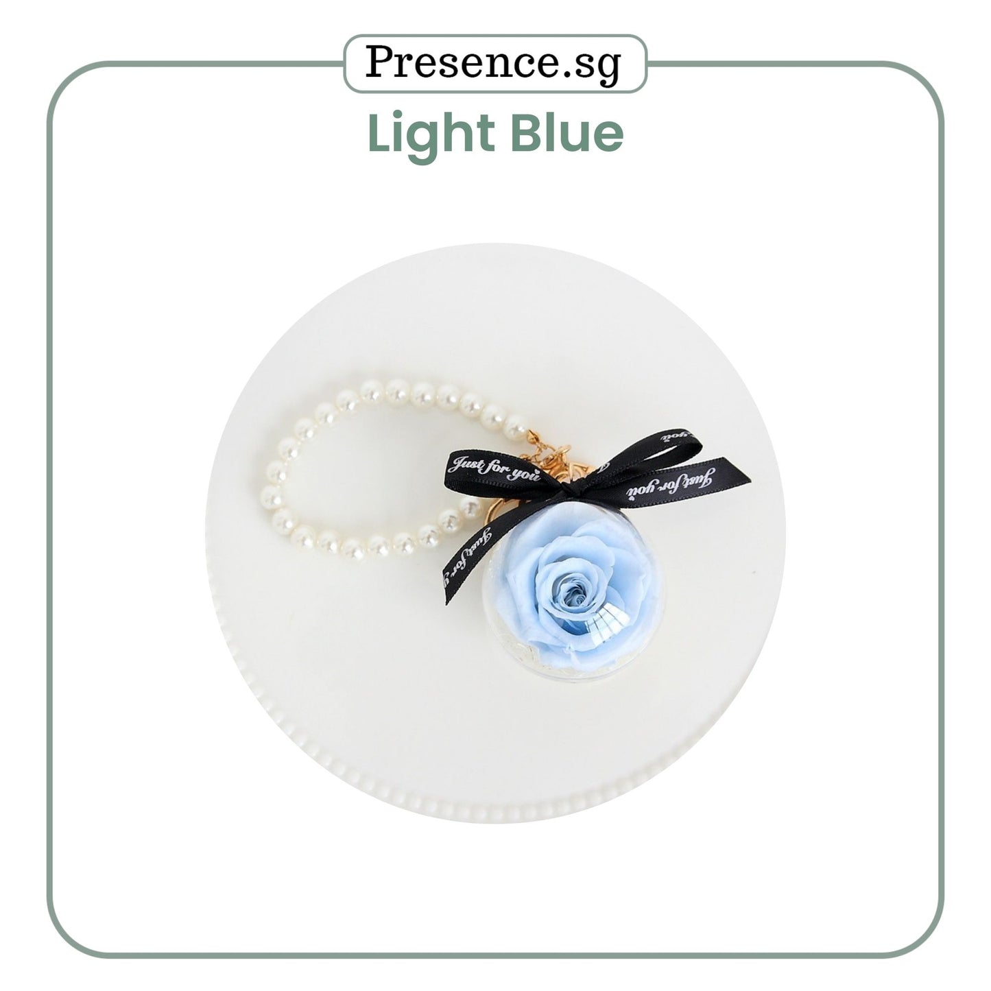 Personalised Preserved Rose Keychain