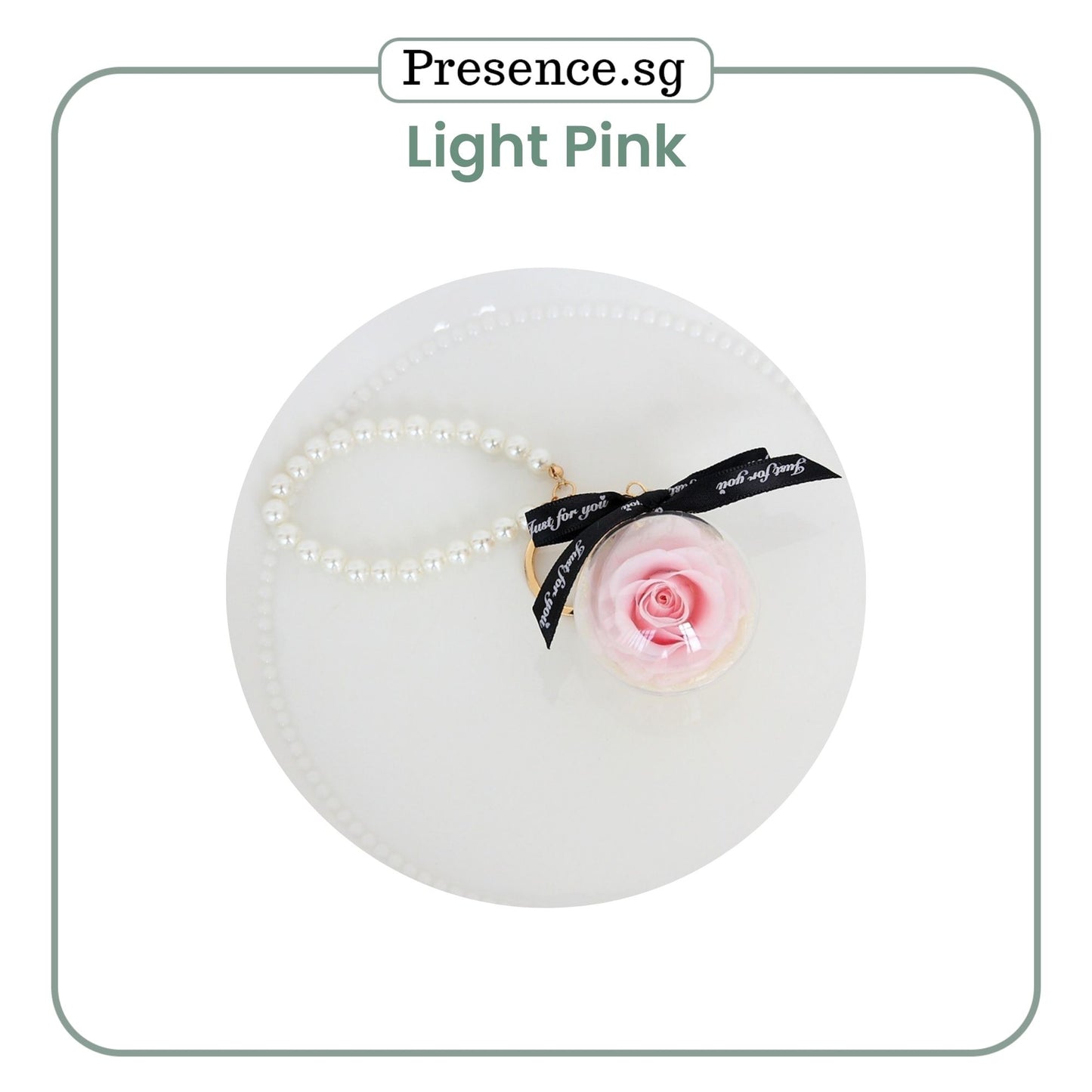 Personalised Preserved Rose Keychain