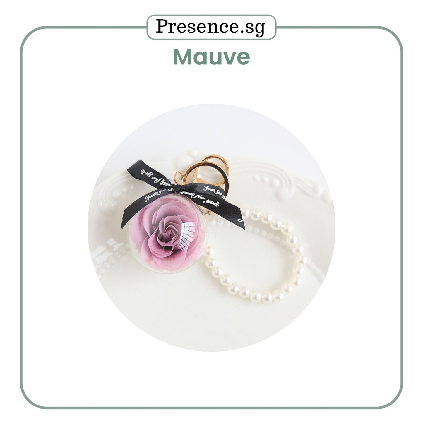 Personalised Preserved Rose Keychain