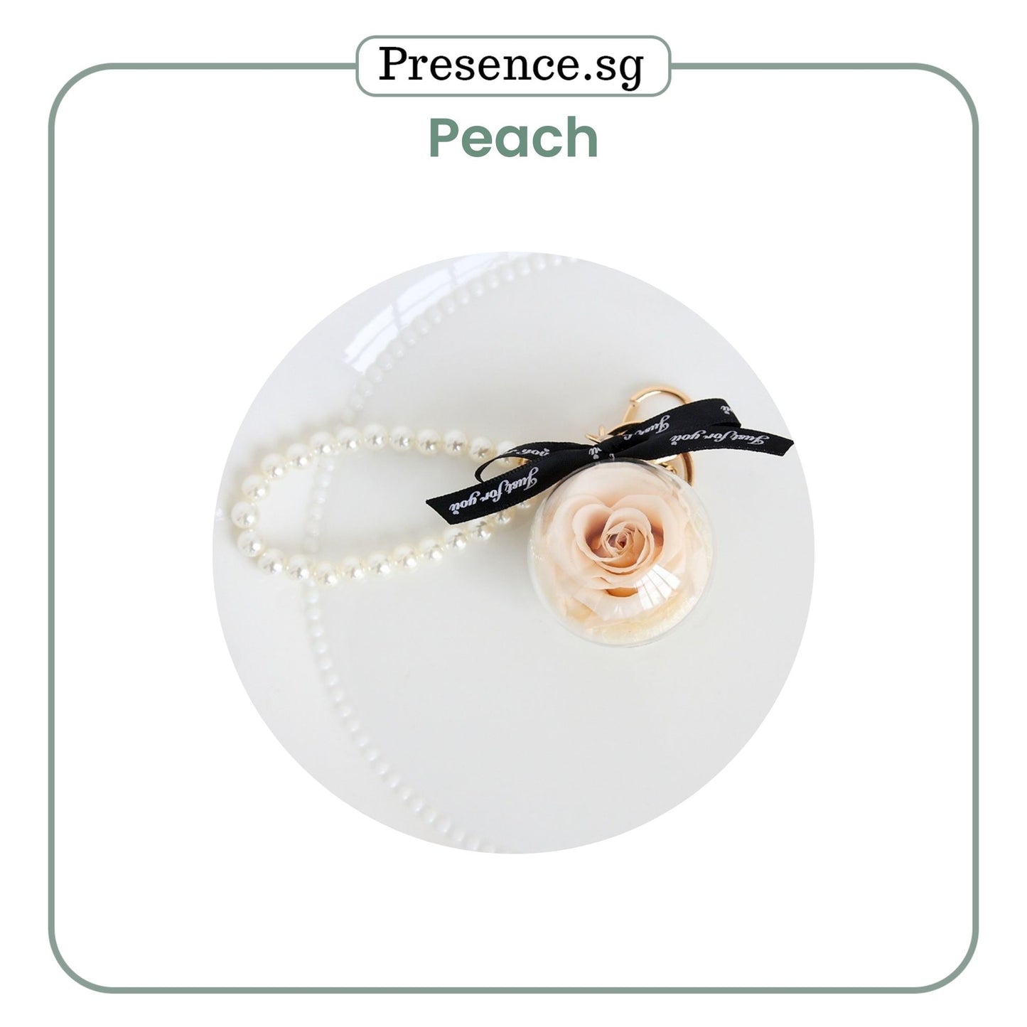 Personalised Preserved Rose Keychain
