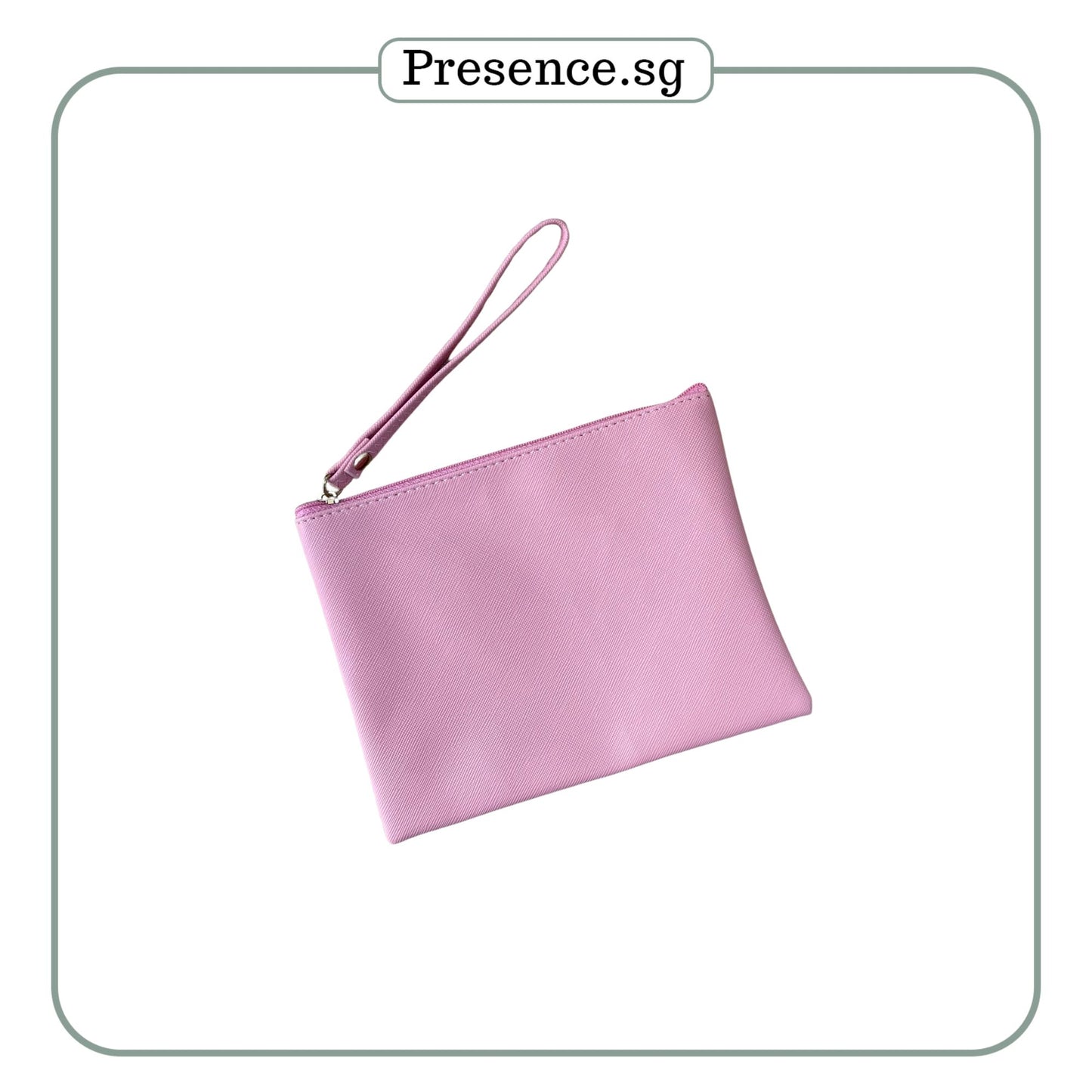 Personalized Leather Wristlet Pouch