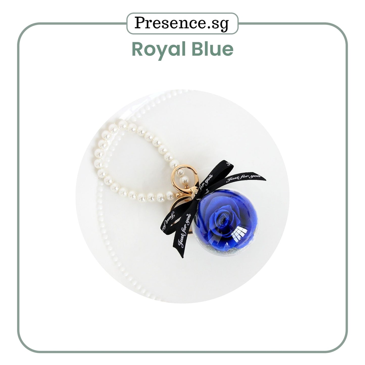 Personalised Preserved Rose Keychain