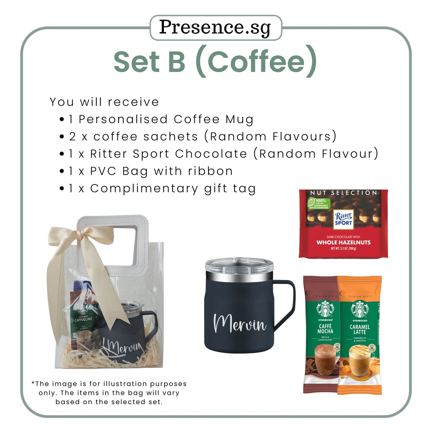 Personalised Christmas Coffee Mug Gift Set