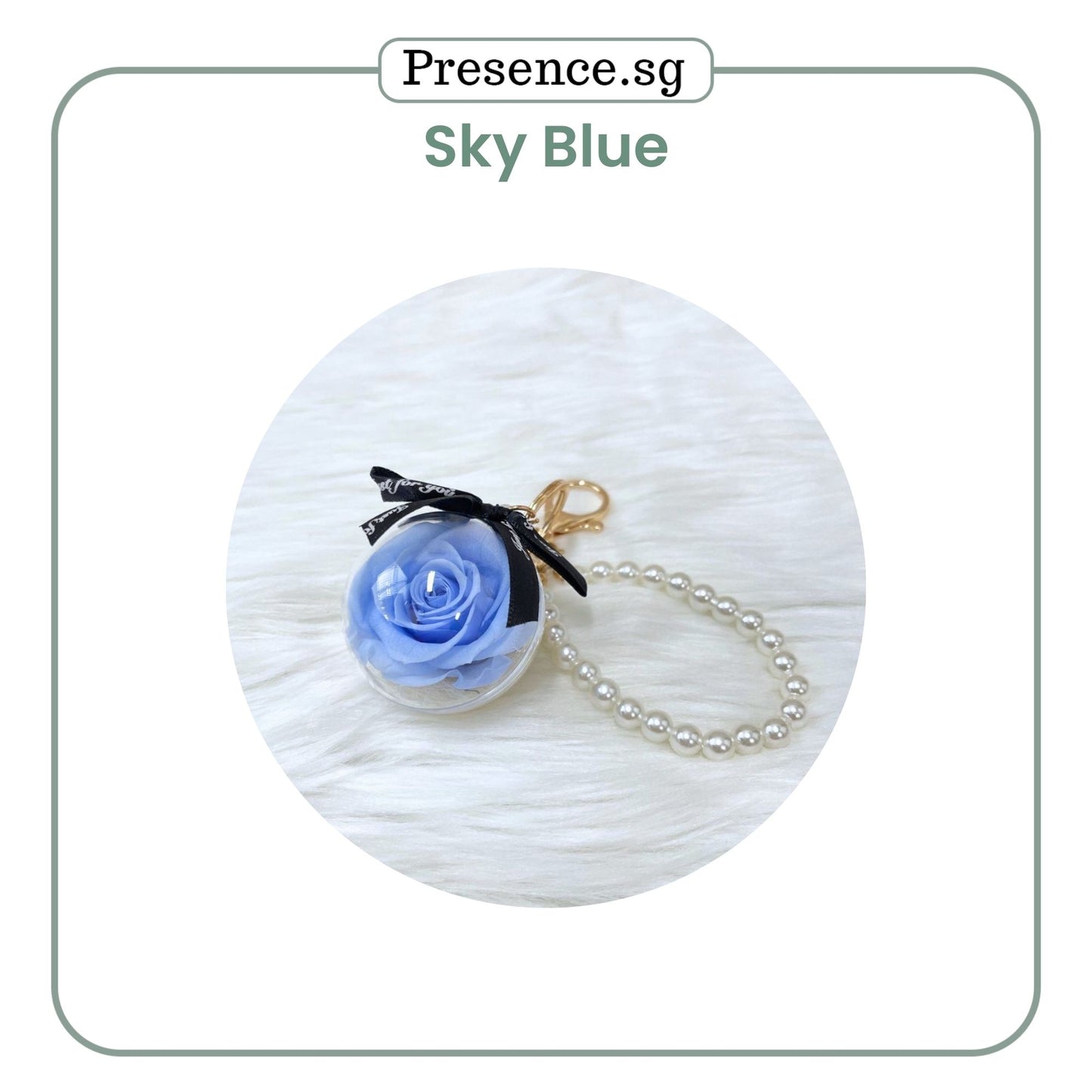 Personalised Preserved Rose Keychain