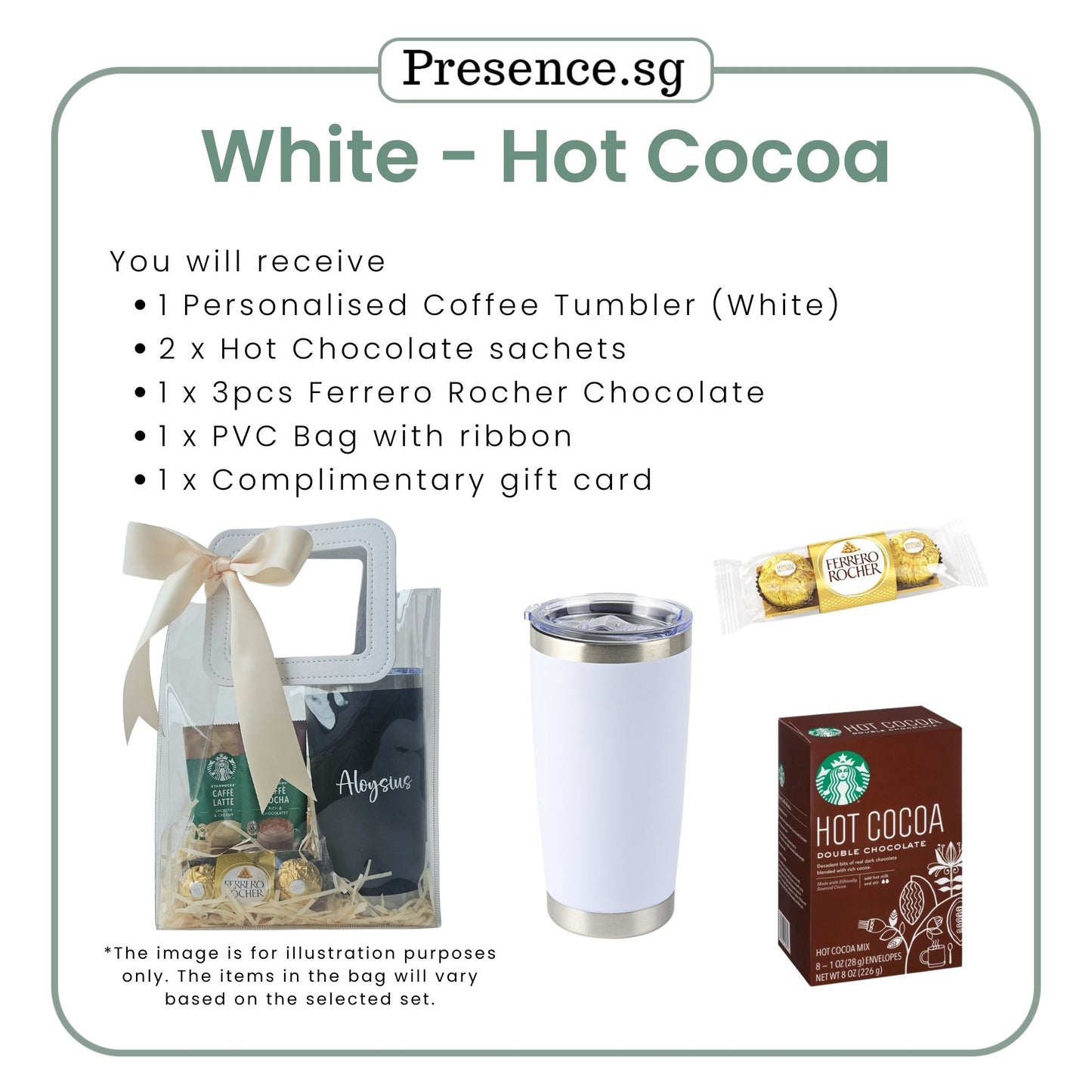 Personalised 600ml Coffee Tumbler & Treats Gift Set (Set C)