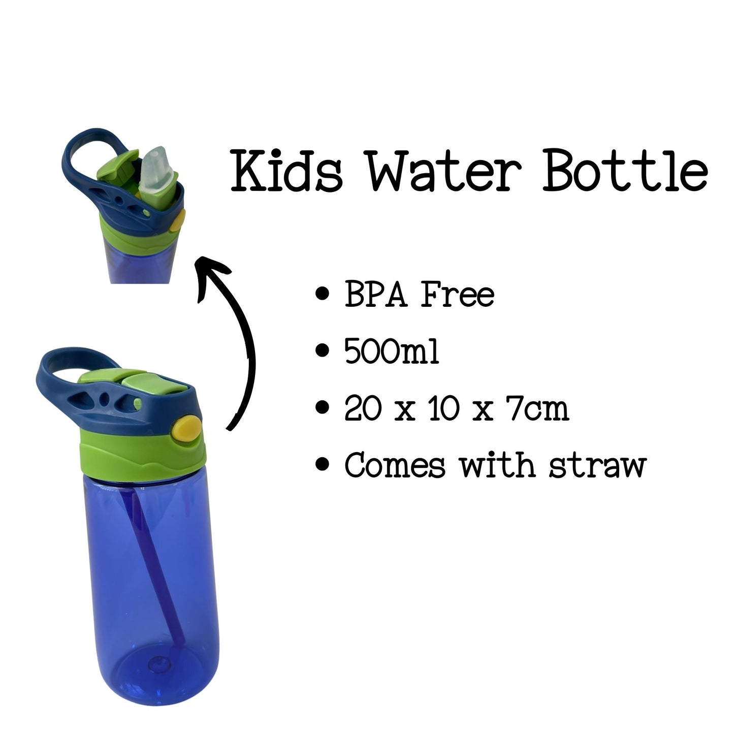 Personalized Kids Clear Water Bottle 500ml Bottle