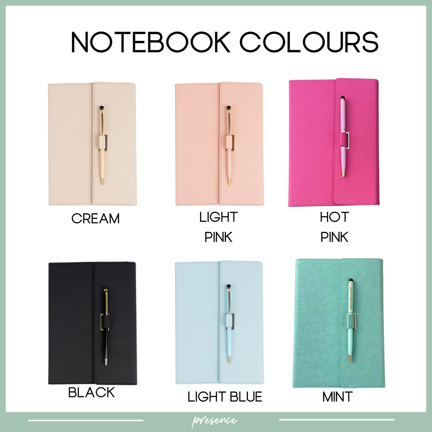 Personalized A5 Saffiano Leather Notebook