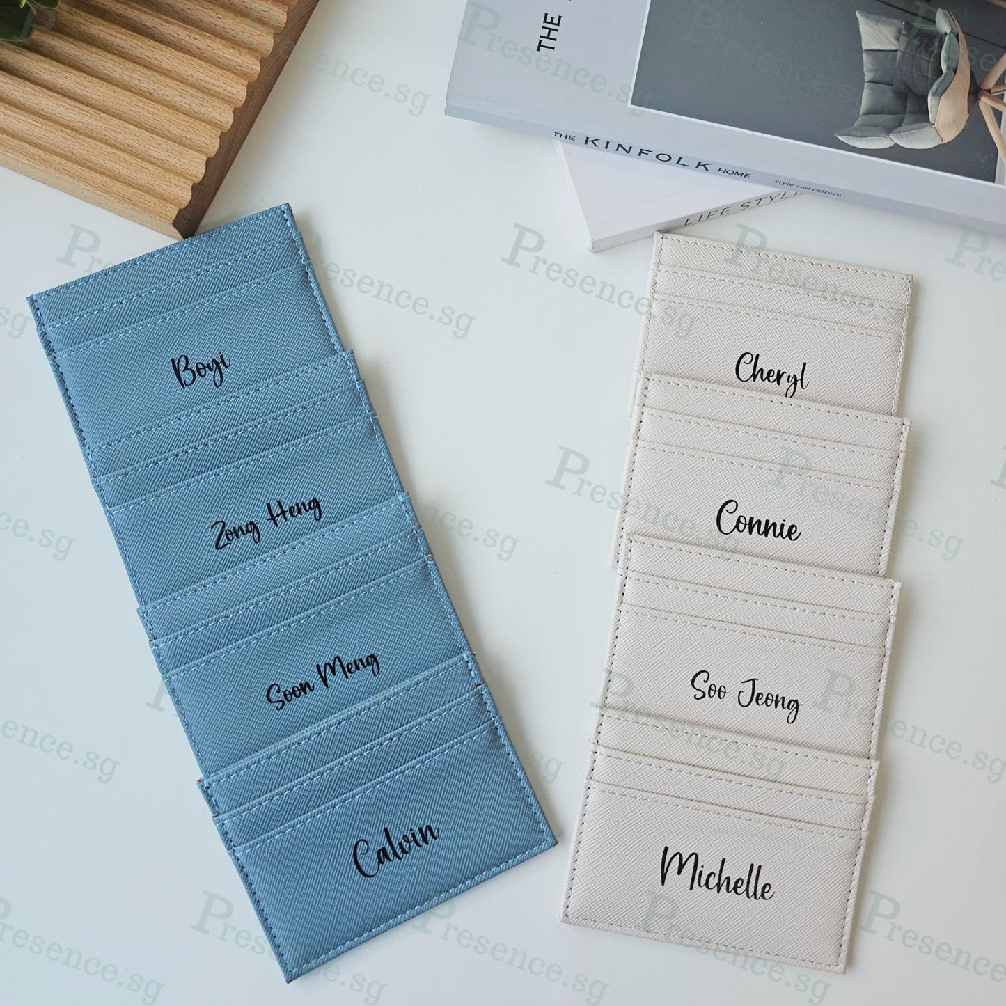 Personalized Saffiano Leather Card Holder