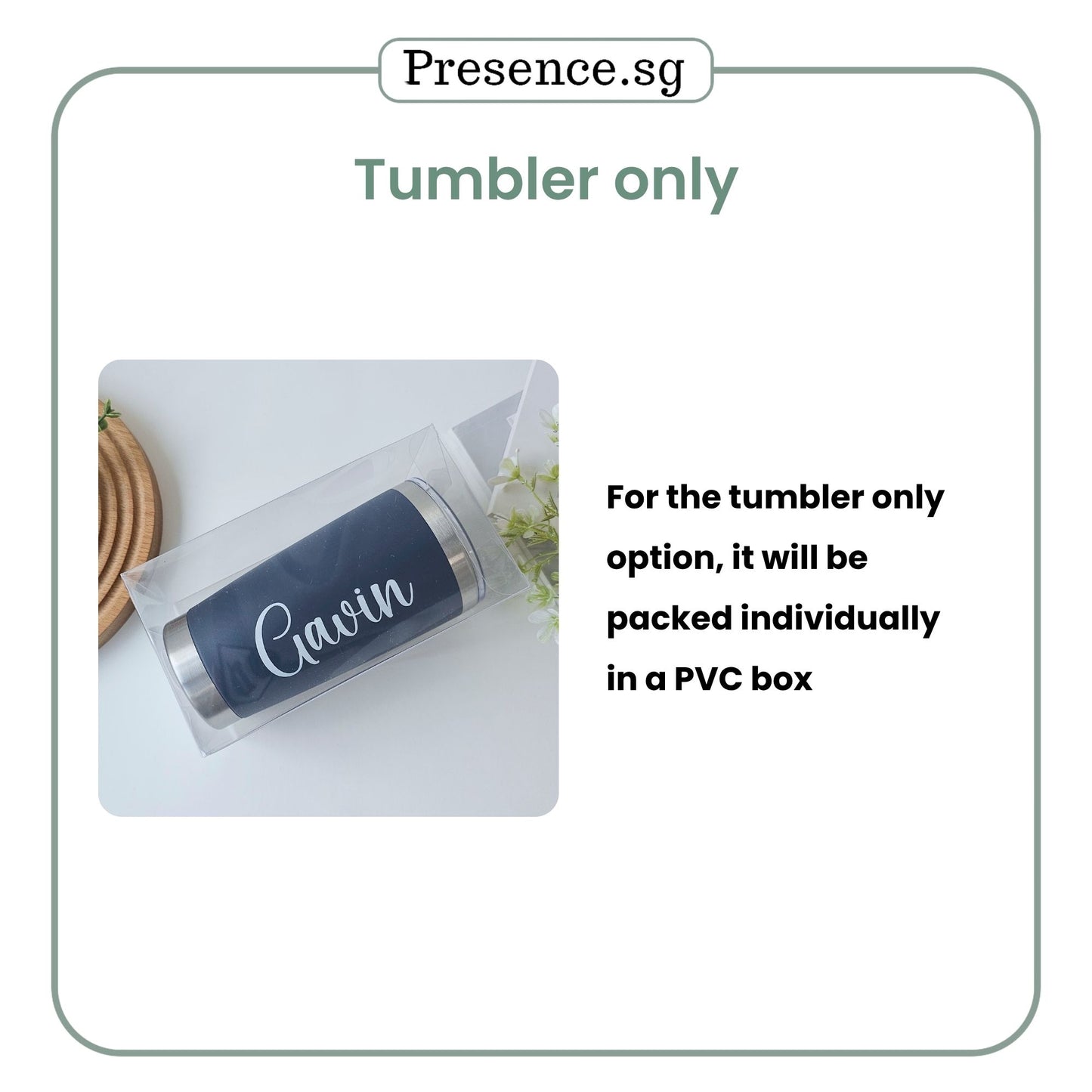 Personalised Christmas Coffee Tumbler Gift Set  (Dual Side Printing)