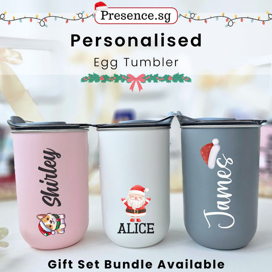 Personalised Christmas Egg Tumbler Gift Set
