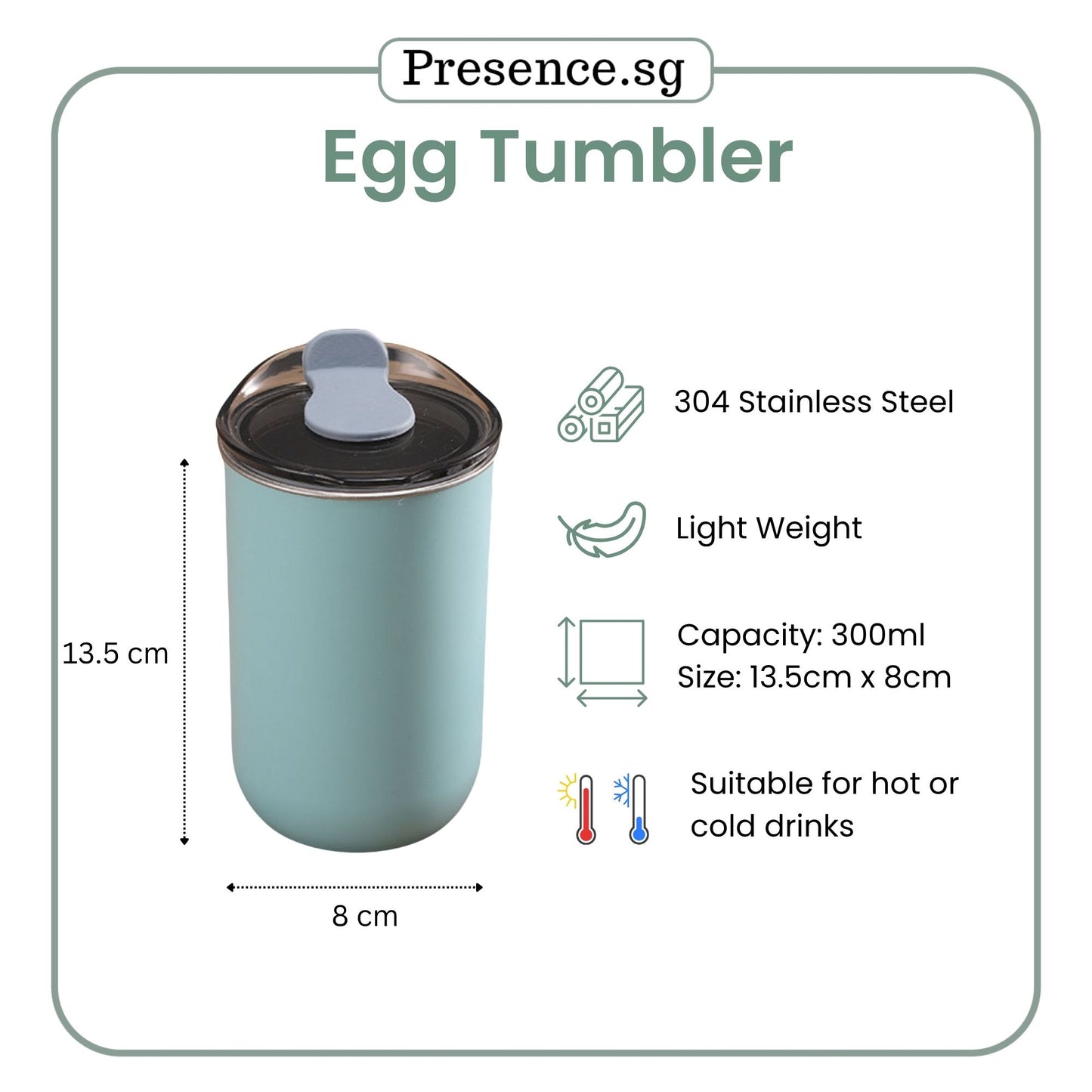 Personalised Christmas Egg Tumbler Gift Set (Dual Side Printing)