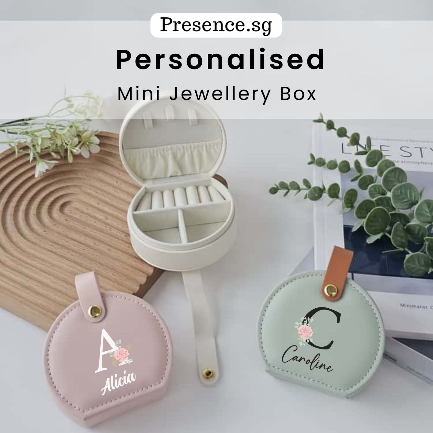 Personalised Mini Jewellery Box (Monogram)