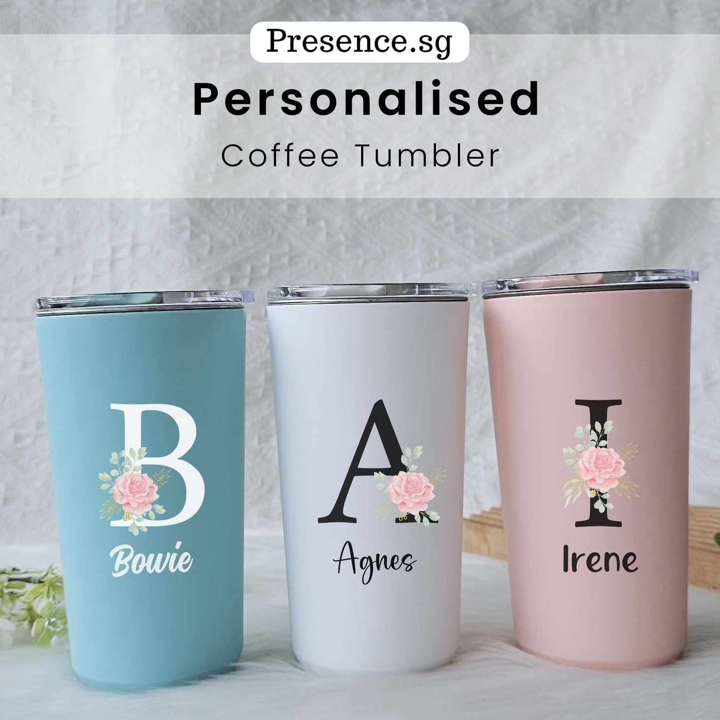 Personalized Coffee Tumbler with monogram