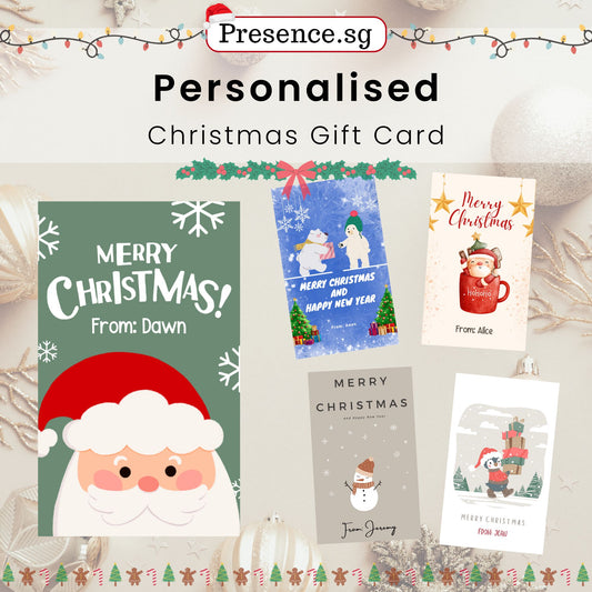 Personalised Christmas Gift Card (5 x 8.2cm)