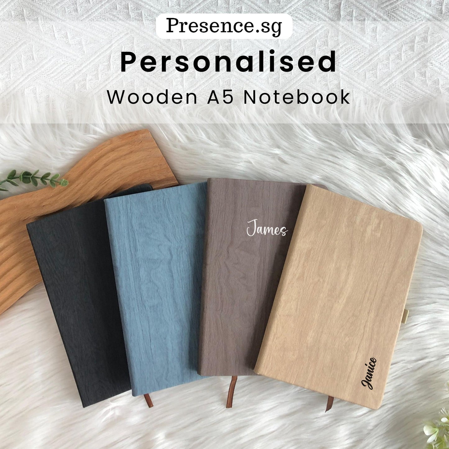 Personalized Wooden Pattern A5 Notebook