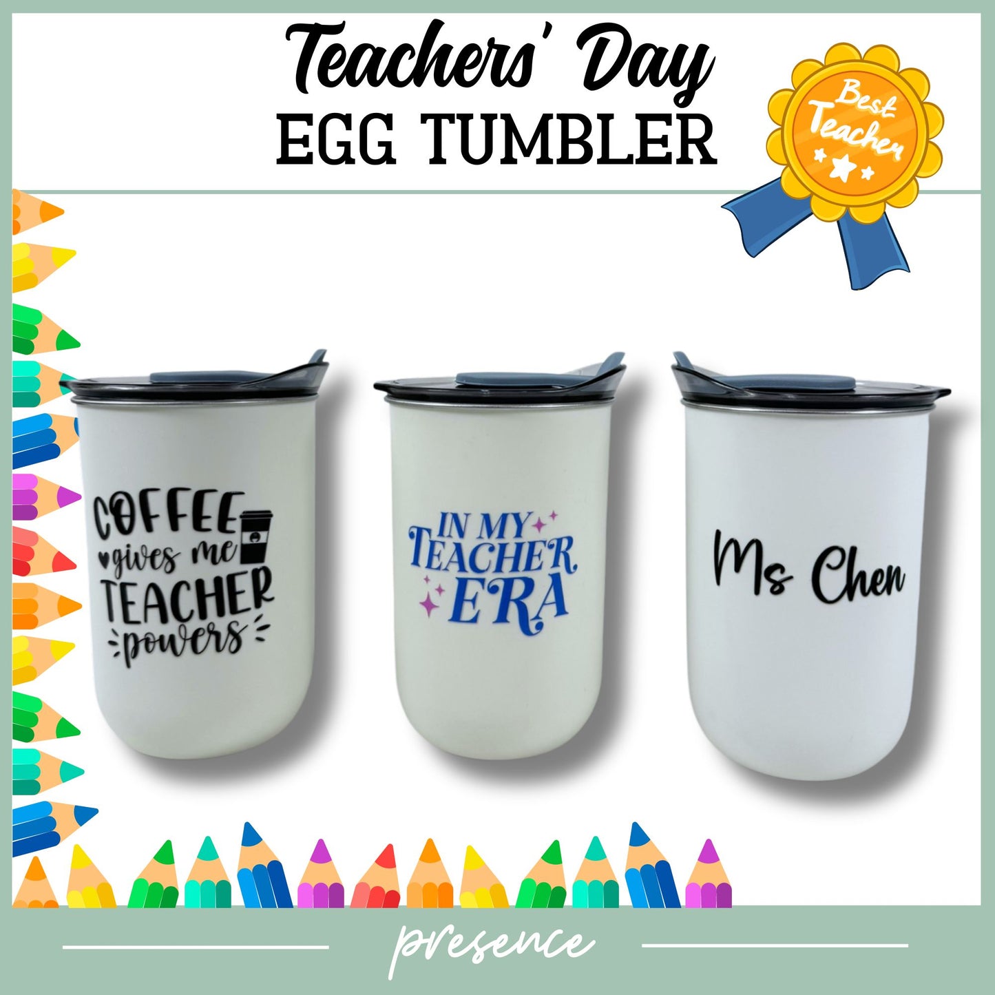 Personalised Teachers' Day Egg Tumbler 330ml