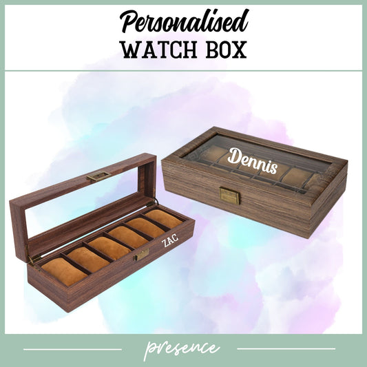 Personalised Watch Box - Brown