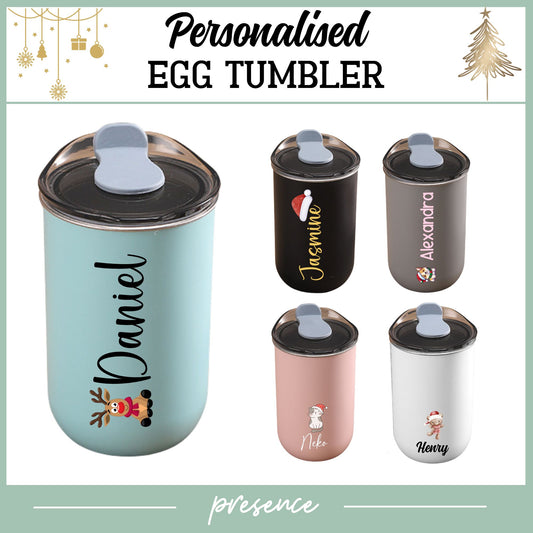 Personalised Christmas Egg Tumbler