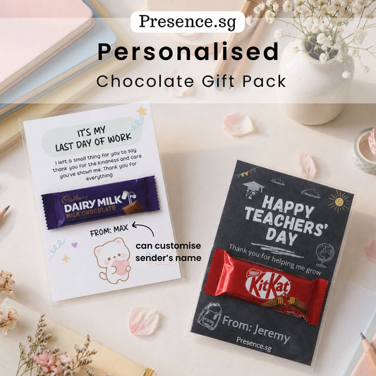 Personalized Chocolate Gift Pack with custom gift card