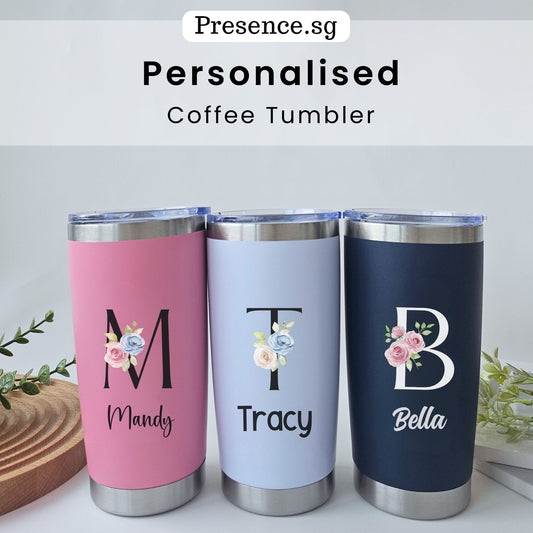 Personalised Coffee Tumbler Magnum Mug 600ml with monogram