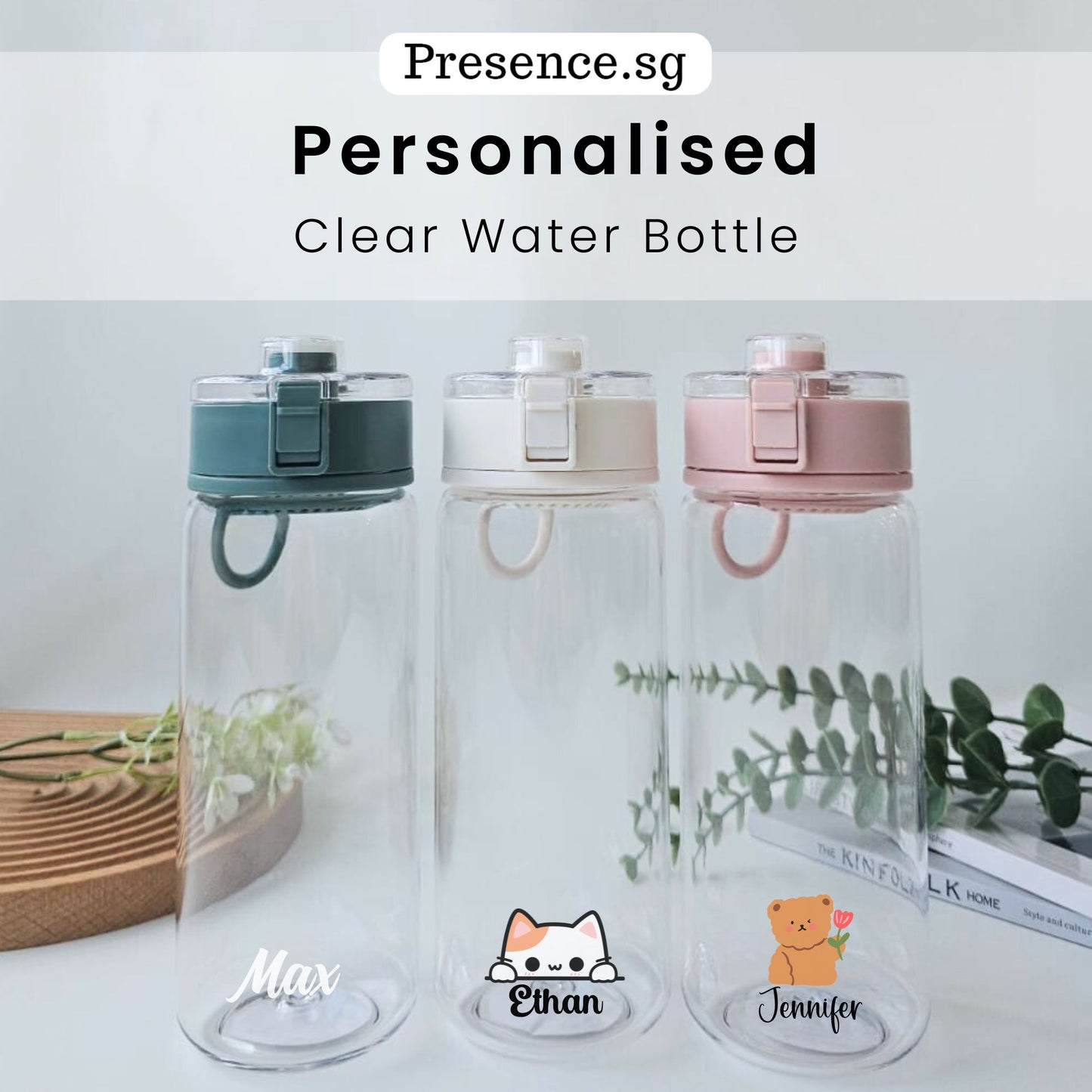 Personalised Clear Water Bottle