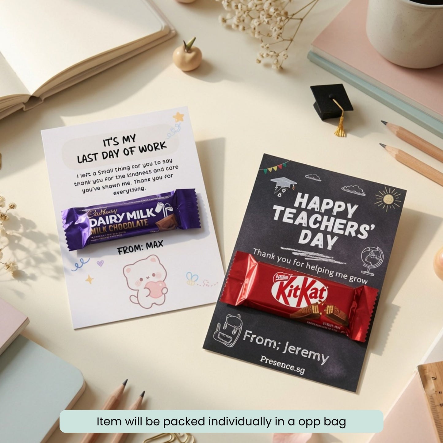Personalized Chocolate Gift Pack with custom gift card