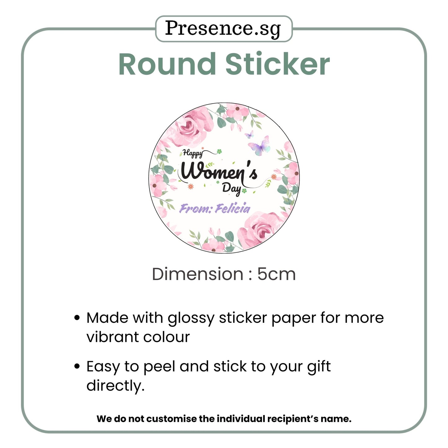 Customised International Women's Day Stickers – 6 Designs