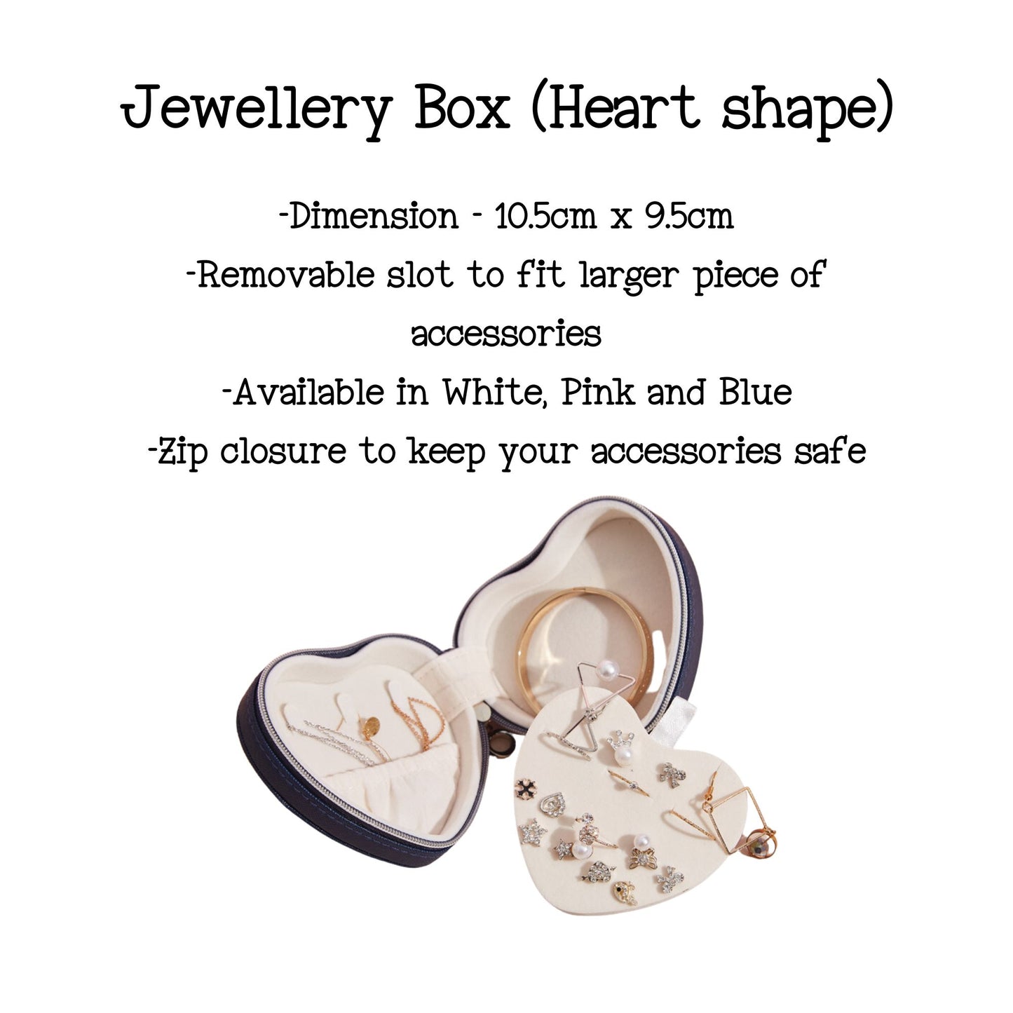 Personalised Travel Jewellery Box (Heart)