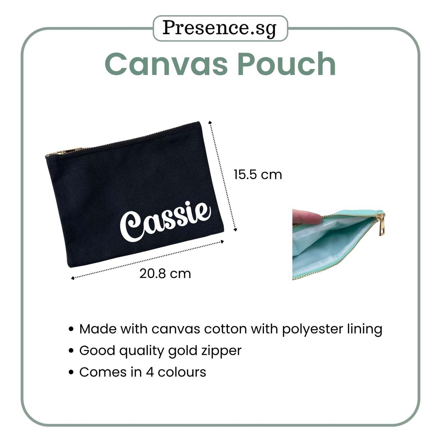 Personalized Canvas Pouch