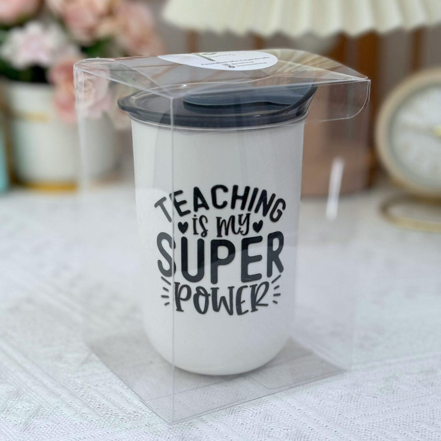 Personalised Teachers' Day Egg Tumbler Gift Set 300ml
