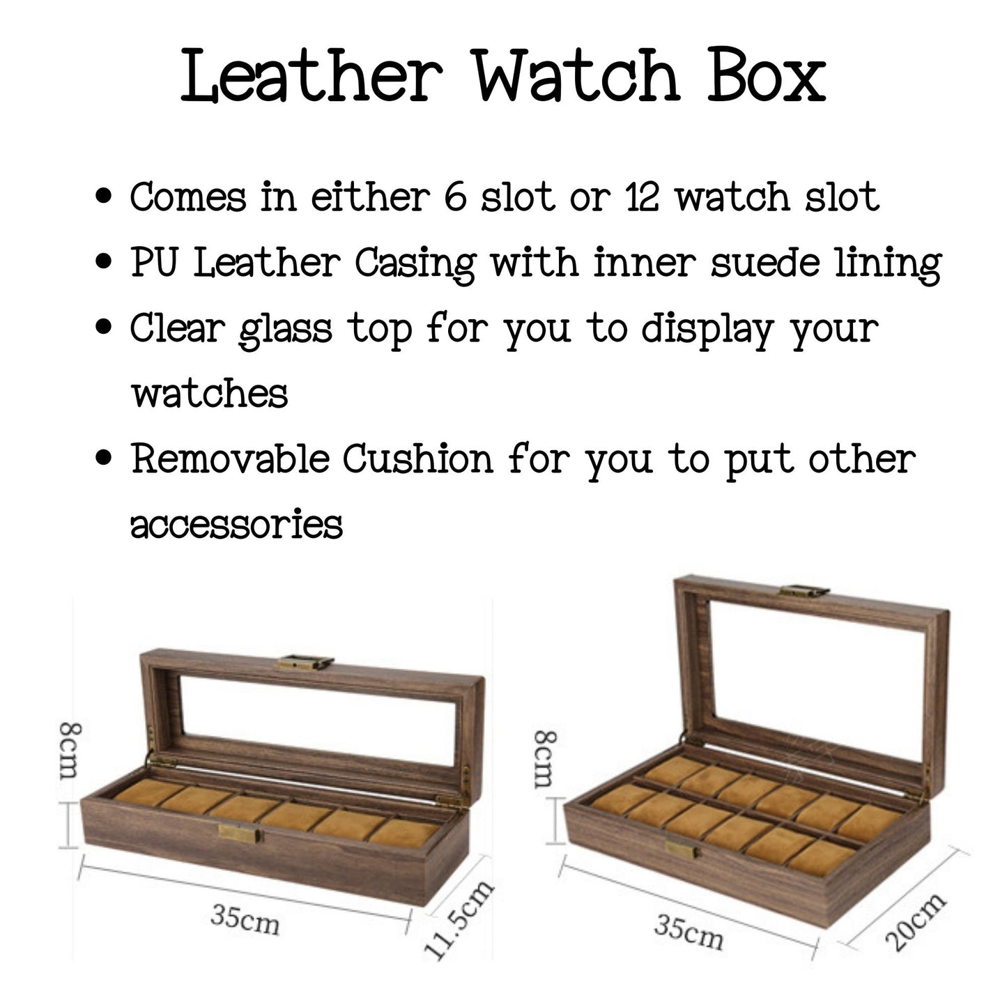 Personalised Watch Box - Brown